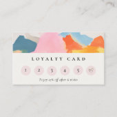 Boho Abstract Berglandschap 6 Punch Loyalty Visitekaartje (Voorkant)