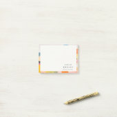Boho Abstract Berglandschap Roze Blauw Oranje Post-it® Notes (Op bureau)
