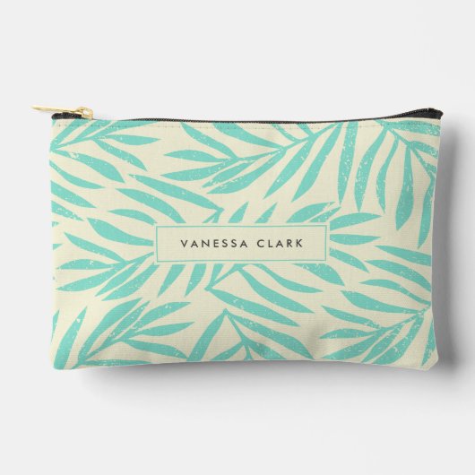 Boho Abstract blauw grunge palmbladeren Etui (Voorkant)