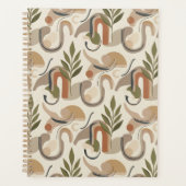 Boho Abstract Botanisch Notitieboek Omslag Achterg (Voorkant)