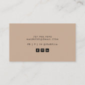 Boho Abstract Bruin Grijs Belkaart Visitekaartje (Achterkant)