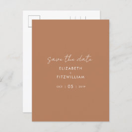 Boho Abstract | Caramel Mocha Bewaar de datum Briefkaart
