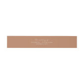 Boho Abstract | Caramel Mocha koppels van de bruil Uitnodigingen Wikkel (Vlak)