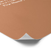 Boho Abstract | Caramel Mocha Zitplaatskaart Poste Poster (Hoek)