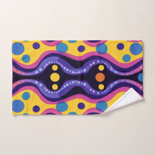 Boho Abstract colorful 18 Bad Handdoek (Handdoek)