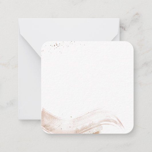 Boho Abstract Dank u Gepersonaliseerde Naam N Notitiekaartje (Achterkant)