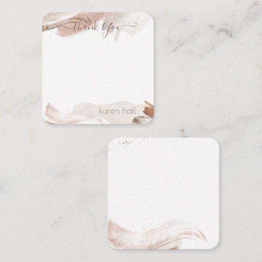 Boho  Abstract Dank u Gepersonaliseerde Naam N Notitiekaartje (Voorkant / Achterkant)