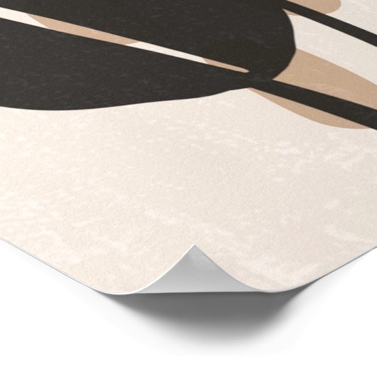 Boho Abstract Earth Tone Leaves en Rainbow Poster (Hoek)