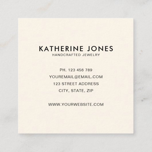 Boho Abstract Eenvoudig Modern Visitekaartje (Achterkant)