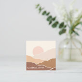 Boho Abstract Eenvoudig Modern Visitekaartje (Staand voorkant)