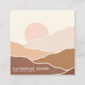 Boho Abstract Eenvoudig Modern Visitekaartje (Voorkant)