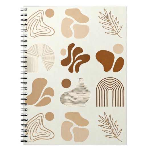Boho Abstract Esthetisch Dagboek Notitieboek (Voorkant)