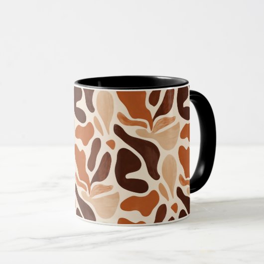 Boho Abstract Flow Mug – Soft Shape Composition Mok (Voorkant rechts)