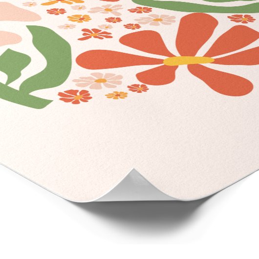 Boho Abstract Flowers Poster (Hoek)