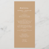 Boho Abstract | Gentle Fawn Trouwdiner Menu (Voorkant)