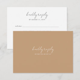 Boho Abstract | Gentle Fawn Wedding RSVP Kaart