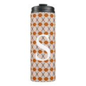 Boho Abstract Geometric Desert Terracotta Monogram Thermosbeker (Voorkant)