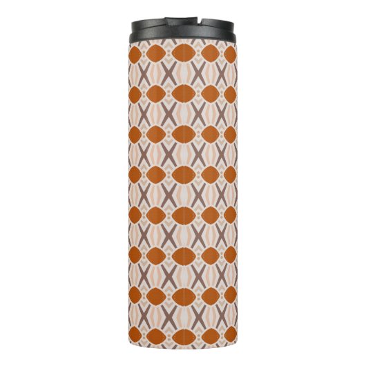 Boho Abstract Geometric Desert Terracotta Monogram Thermosbeker (Achterkant)