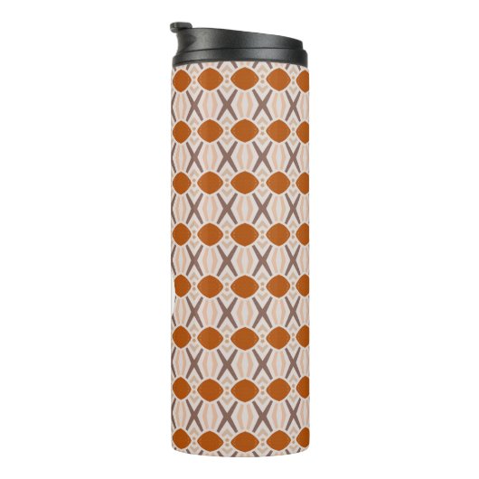 Boho Abstract Geometric Desert Terracotta Monogram Thermosbeker (Geroteerd rechts)