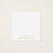 Boho Abstract Gold Circle Earring Display Card Vierkante Visitekaartjes (Achterkant)