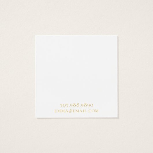 Boho Abstract Gold Circle Earring Display Card Vierkante Visitekaartjes (Achterkant)