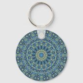 Boho Abstract Groovy Van Gogh Starnacht Mandala Sleutelhanger (Voorkant)