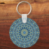 Boho Abstract Groovy Van Gogh Starnacht Mandala Sleutelhanger (Achterkant)