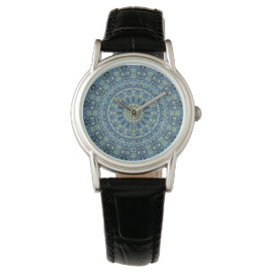Boho Abstract Groovy Van Gogh Sterrennacht Mandala Horloge