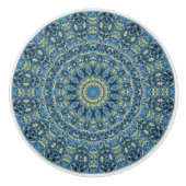 Boho Abstract Groovy Van Gogh Sterrennacht Mandala Keramische Knop (Voorkant)
