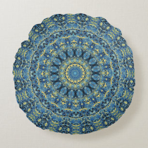 Boho Abstract Groovy Van Gogh Sterrennacht Mandala Rond Kussen