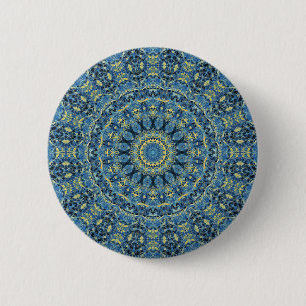 Boho Abstract Groovy Van Gogh Sterrennacht Mandala Ronde Button 5,7 Cm