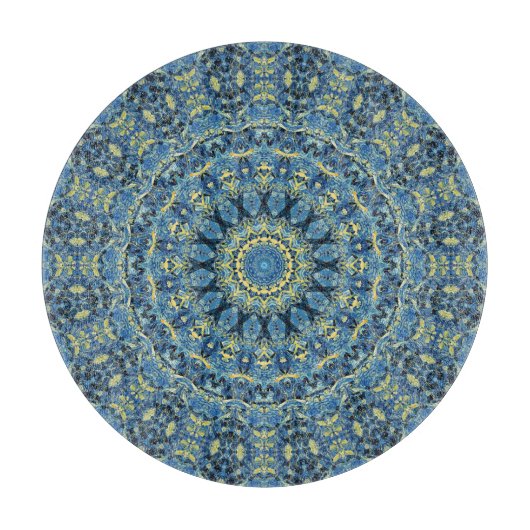 Boho Abstract Groovy Van Gogh Sterrennacht Mandala Snijplank (Voorkant)