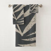 Boho Abstract Grunge Palmbladeren Patroon Bad Handdoek (Insitu)