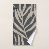 Boho Abstract Grunge Palmbladeren Patroon Bad Handdoek (Handdoek)