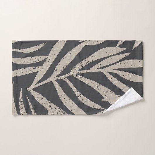 Boho Abstract Grunge Palmbladeren Patroon Bad Handdoek (Handdoek)