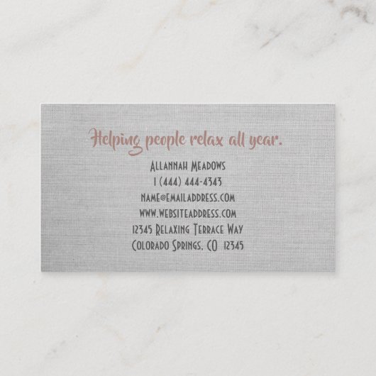 Boho Abstract Healing and Meditation Visitekaartje (Achterkant)