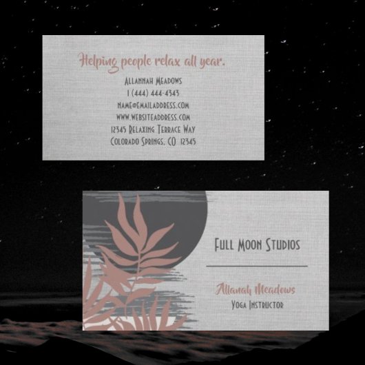 Boho Abstract Healing and Meditation Visitekaartje
