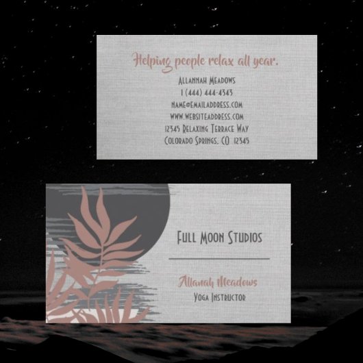 Boho Abstract Healing and Meditation Visitekaartje