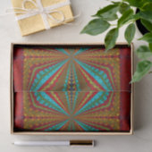 Boho Abstract Hippie Cool Red Blue Ethnic Trippy Tissuepapier (Geschenk)