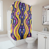 Boho Abstract kleurrijk 10 Douchegordijn (In situ)