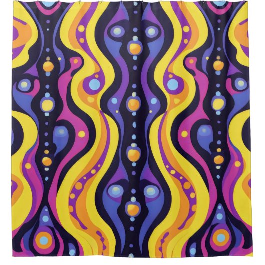 Boho Abstract kleurrijk 10 Douchegordijn (Voorkant)