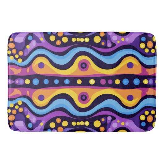 Boho Abstract kleurrijk 12 Badmat (Voorkant)