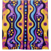 Boho Abstract kleurrijk 12 Douchegordijn (Voorkant)