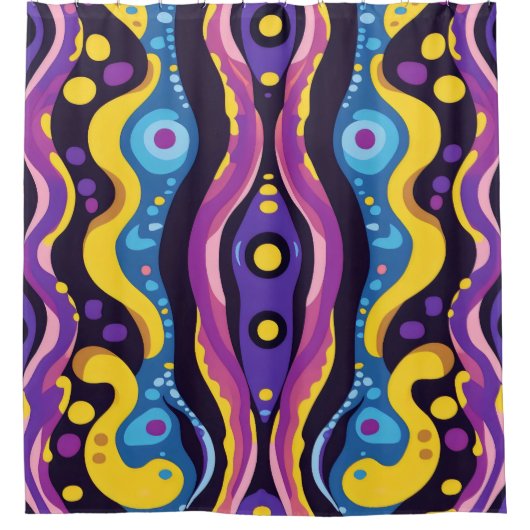 Boho Abstract kleurrijk 13 Douchegordijn (Voorkant)