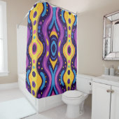 Boho Abstract kleurrijk 17 Douchegordijn (In situ)