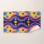 Boho abstract kleurrijk 18 bad handdoek (Handdoek)