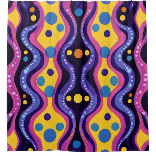 Boho Abstract kleurrijk 18 Douchegordijn (Voorkant)