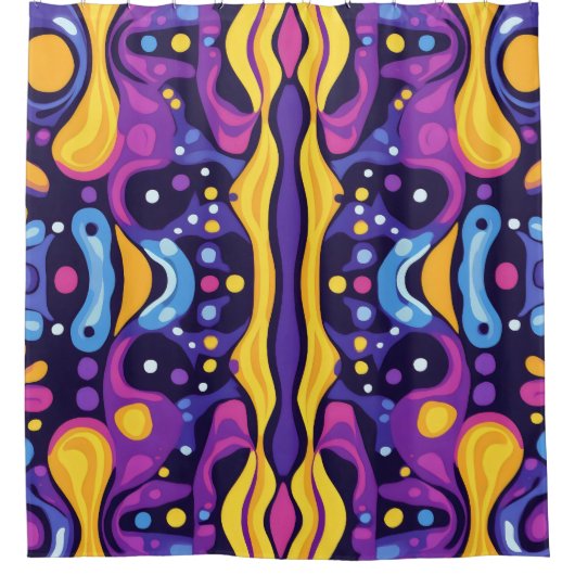 Boho Abstract kleurrijk 19 Douchegordijn (Voorkant)