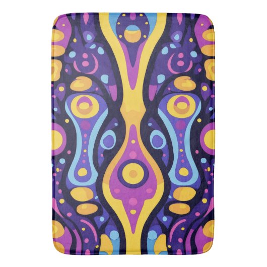 Boho Abstract kleurrijk 1 Badmat (Voorkant Verticaal)