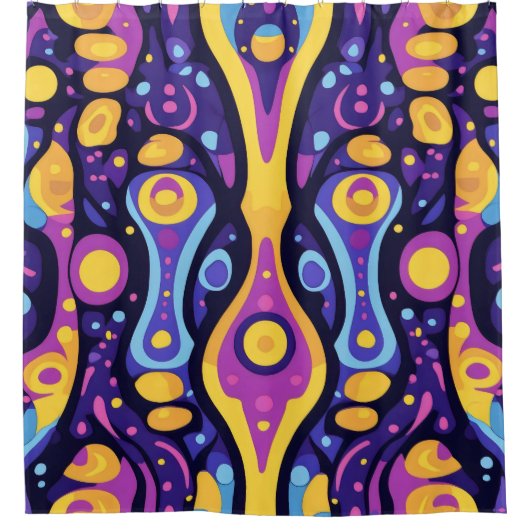 Boho Abstract kleurrijk 1 Douchegordijn (Voorkant)